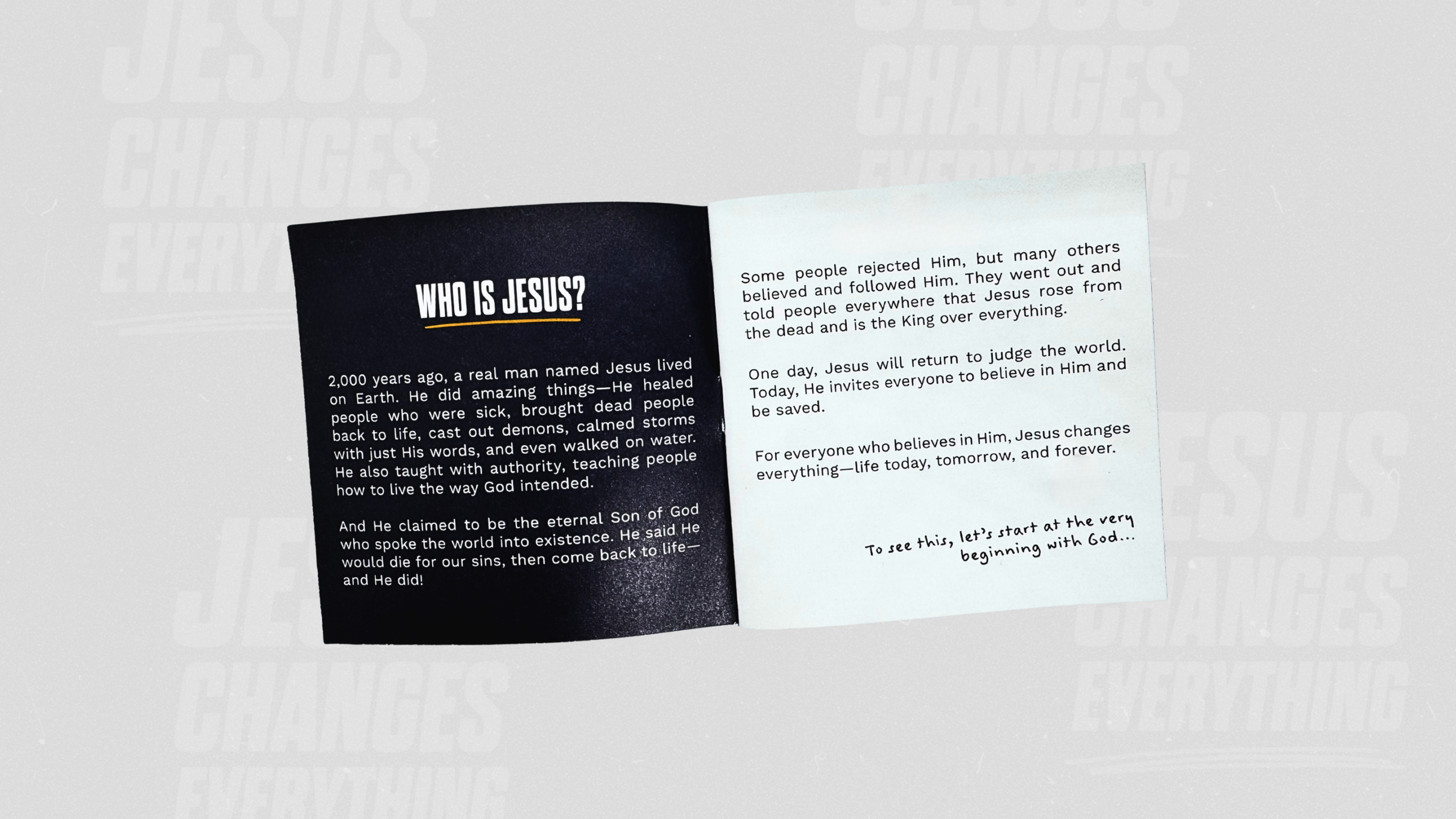 GOSPEL BOOKLETS: JESUS CHANGES EVERYTHING (10 Pack) - Image 4