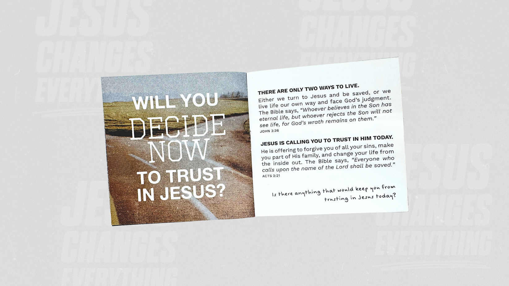 GOSPEL BOOKLETS: JESUS CHANGES EVERYTHING (10 Pack) - Image 3